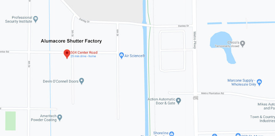 Alumacore Shirt Factory Inc Map