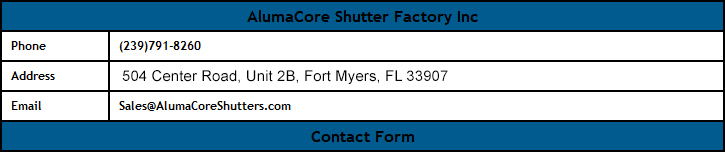 Contact Alumacore Shutter Factory